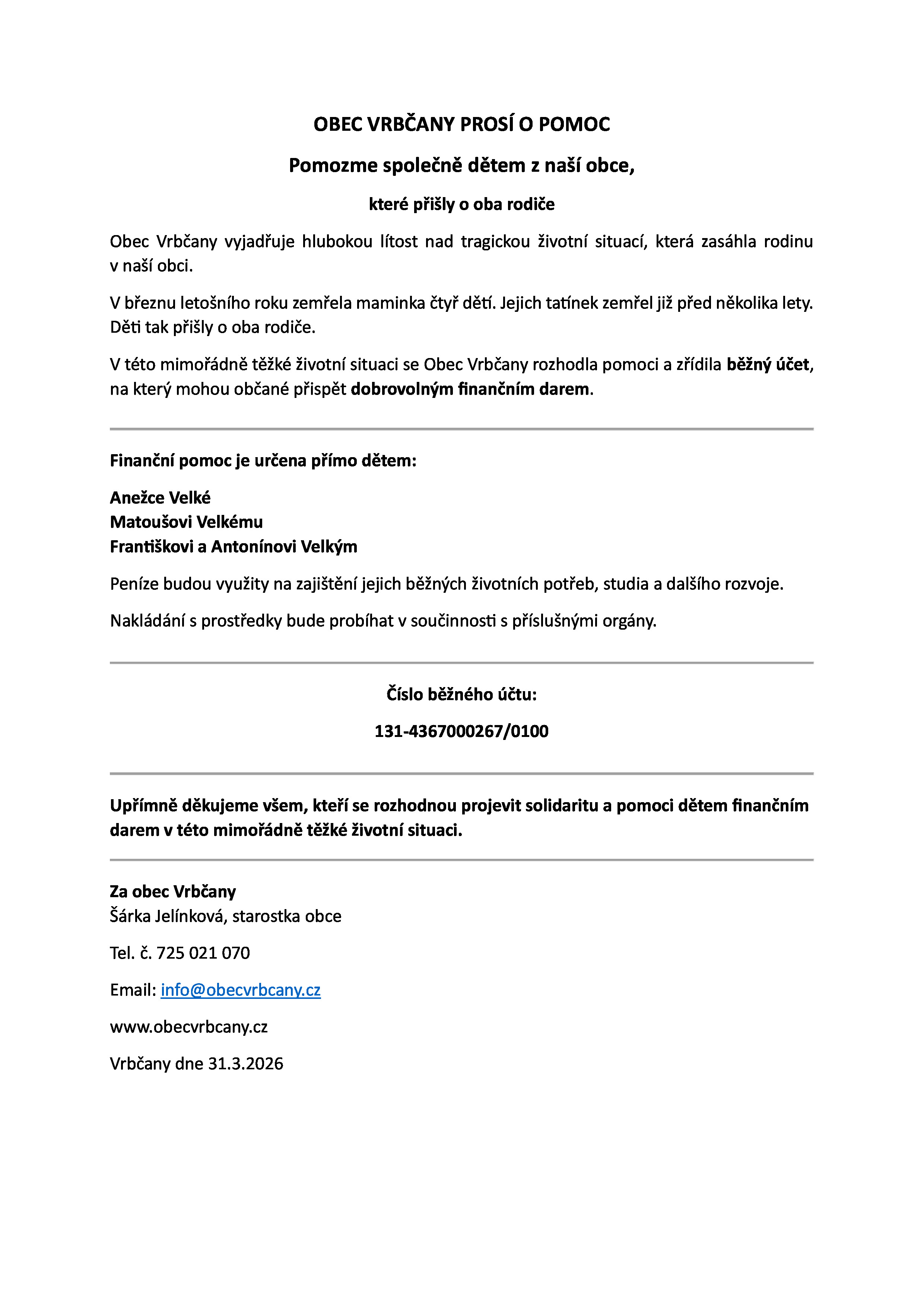 OBEC VRBČANY PROSÍ O POMOC.pdf